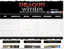 Tablet Screenshot of dragonwithinmartialarts.com